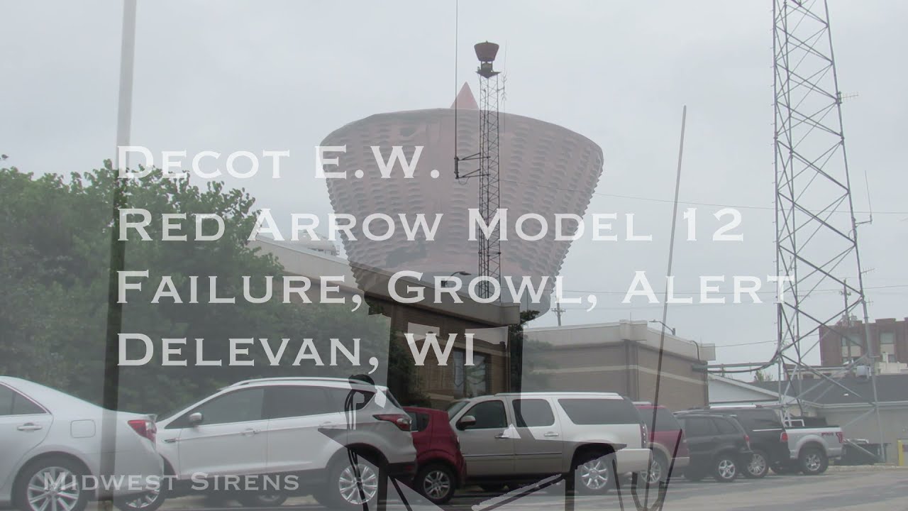 (Dying) Decot Engineering Works Red Arrow Model 12, Failure, Growl, Alert, Siren Test, Delevan, WI