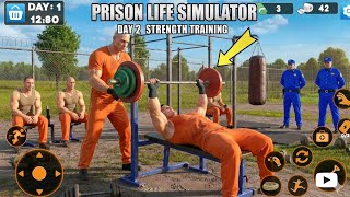 I SURVIVED DAY 2 IN PRISON! ⛓️ Strength Training & Guard Trouble! (Prison Life Simulator)