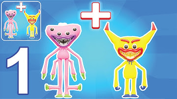 Mutant Maker - Merge Anything: Funny Gameplay (iOS,Android) Part 1 - Daddy Long Legs