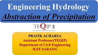🔴Engineering Hydrology|Abstraction of Precipitation