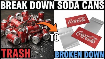 How to make a soda can airplane: Shelling and breaking down soda cans