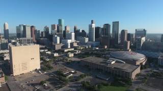 Aerial flight in Downtown Houston   Free HD Footage
