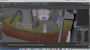 Maya 2017Adding Objects to Layers & Colouring Edges