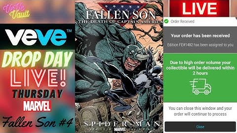 VeVe Drop Day LIVE -  Fallen Son: The Death of Captain America #4 Marvel Comic NFT Drop! Good Luck!!