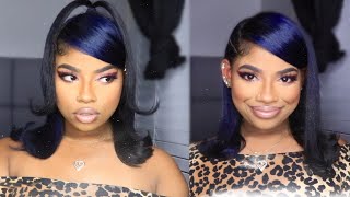Flipped Ends 90 S Hairstyle Half Up Half Down Super Easy Cashliani Youtube