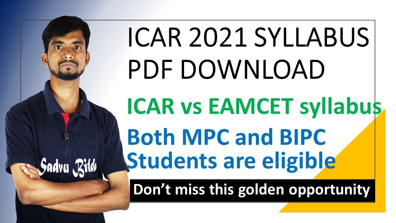 ICAR syllabus|ICAR exam syllabus pdf download|Alternative exams for eamcet|b.sc agriculture telugu