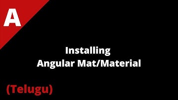 Angular Material Series - 1 | #Angular