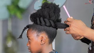 The Quickest Method For KIDS Natural Hair Styling. Very Detailed Tutorial.
