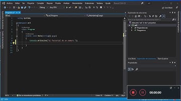 factorial de un numero en c#
