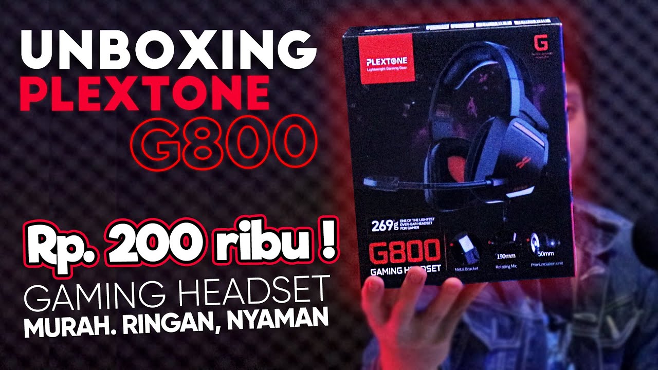 Headset Gaming 200 ribu pas di 2021! - Unboxing Plextone G800 Gaming Headset + Mic Test