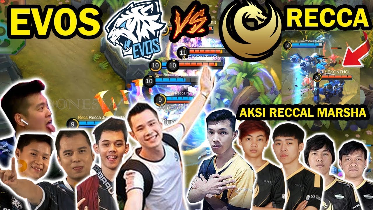 EVOS VS RECCA FULL TEAM PRO PLAYER! TOP 1 GLOBAL SEASON 5 VS TOP 1 GLOBAL SEASON 6 DAN SEASON 7!