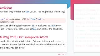 How to Efficiently Ignore NaN Values from a List in Python