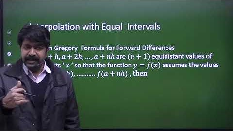 Lecture 1 Interpolation with Equal Intervals