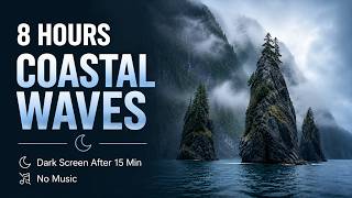8 Hours of Ocean Sounds for Sleep 🌊 Dark Screen After 15 Minutes
