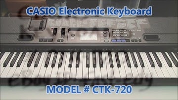 Casio Electronic Keyboard CTK-720 Functions Test Overview Review (ASMR?)