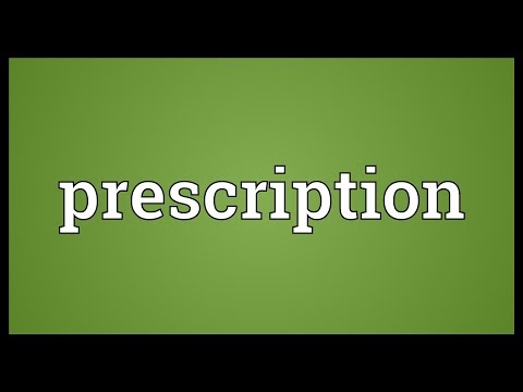 Prescription Meaning