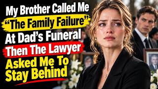 At My Father’s Funeral, My Brother Called Me The Family Failure. He Had No Idea.
