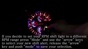SPECDTUNING DEMO VIDEO  5  4 In 1 RPM Tachometer Oil Water Pressure Temperature Shift Light