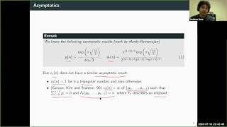 Random t-cores and hook lengths in random partitions | Shubham Sinha | July 15, 2020