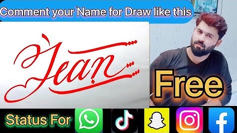 Jean Name Signature Calligraphy Status | How to Cursive write with cut Marker #jean @jean