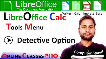 detective option in tools | tools menu | tools menu option |libreoffice calc | calc kya hai | calc |