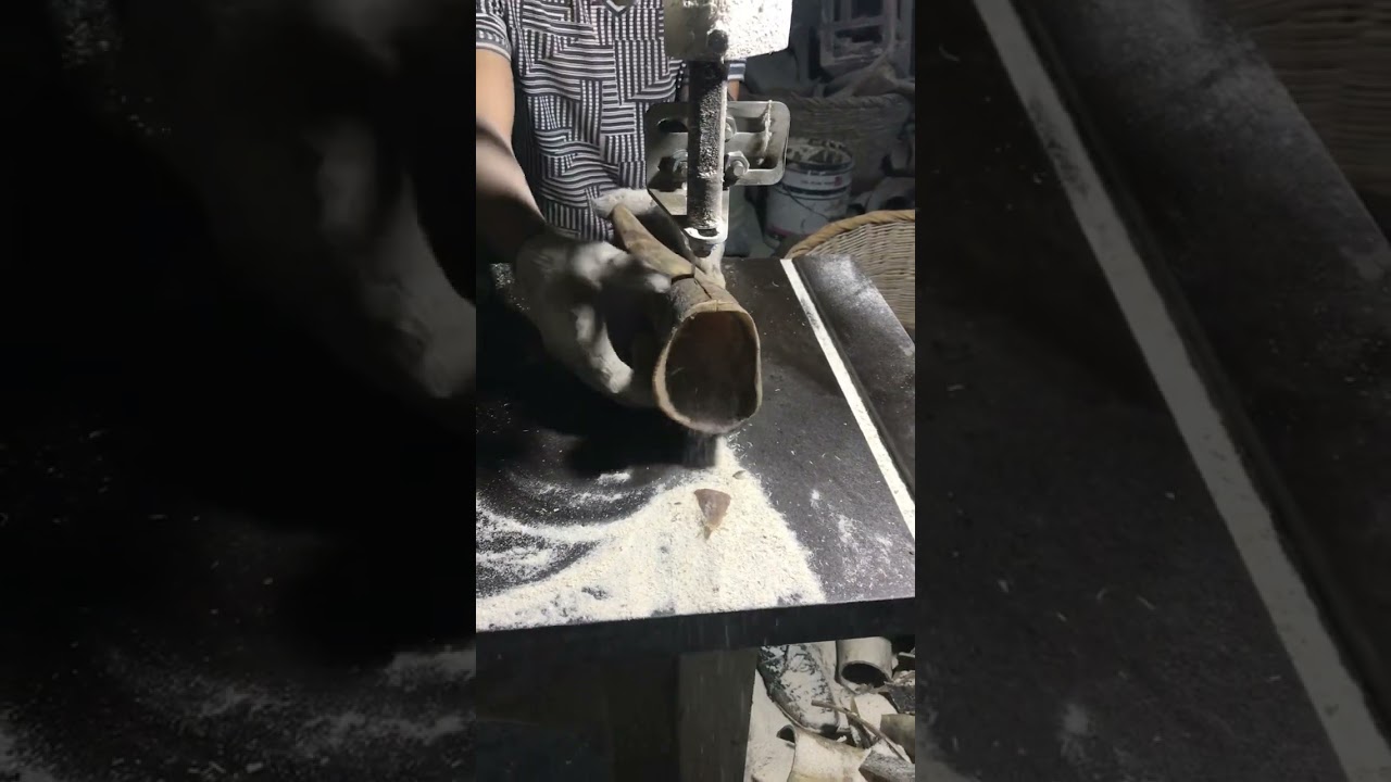 Buffalo horn segmentation crafts 