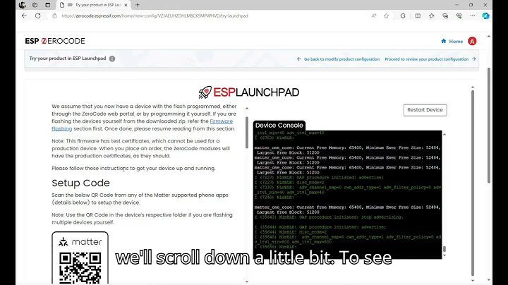 Tutorial ESP32 Matter enabled device.