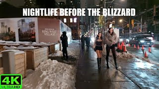 【4K】Toronto After Midnight Walk ❄️ | King Street West Hours Before the Blizzard (January 2026)