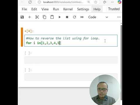 #Reverse the list using for loop in python - YouTube