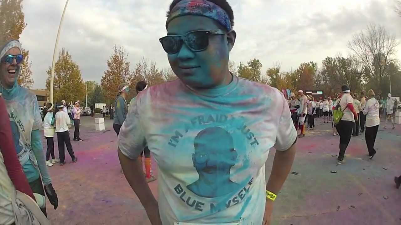The Color Run "I'm Afraid I Just Blue Myself"