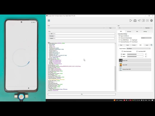 IMEI Redmi Note 11 Pro (Viva) Scorpion Tool