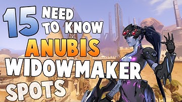 15 NEED TO KNOW WIDOWMAKER SNIPER SPOTS IN OVERWATCH - TEMPLE OF ANUBIS