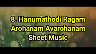 Hanumathodi Ragam | Arohanam Avarohanam | Sheet Music