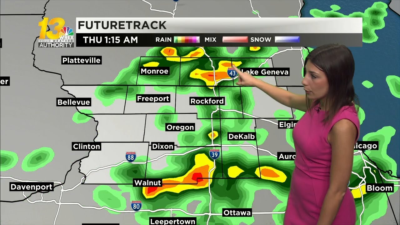 Mostly cloudy skies move ahead of rain showers - YouTube