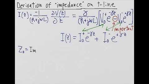 Impedance of a transmission line