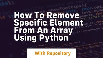 how to remove specific element from an array using python