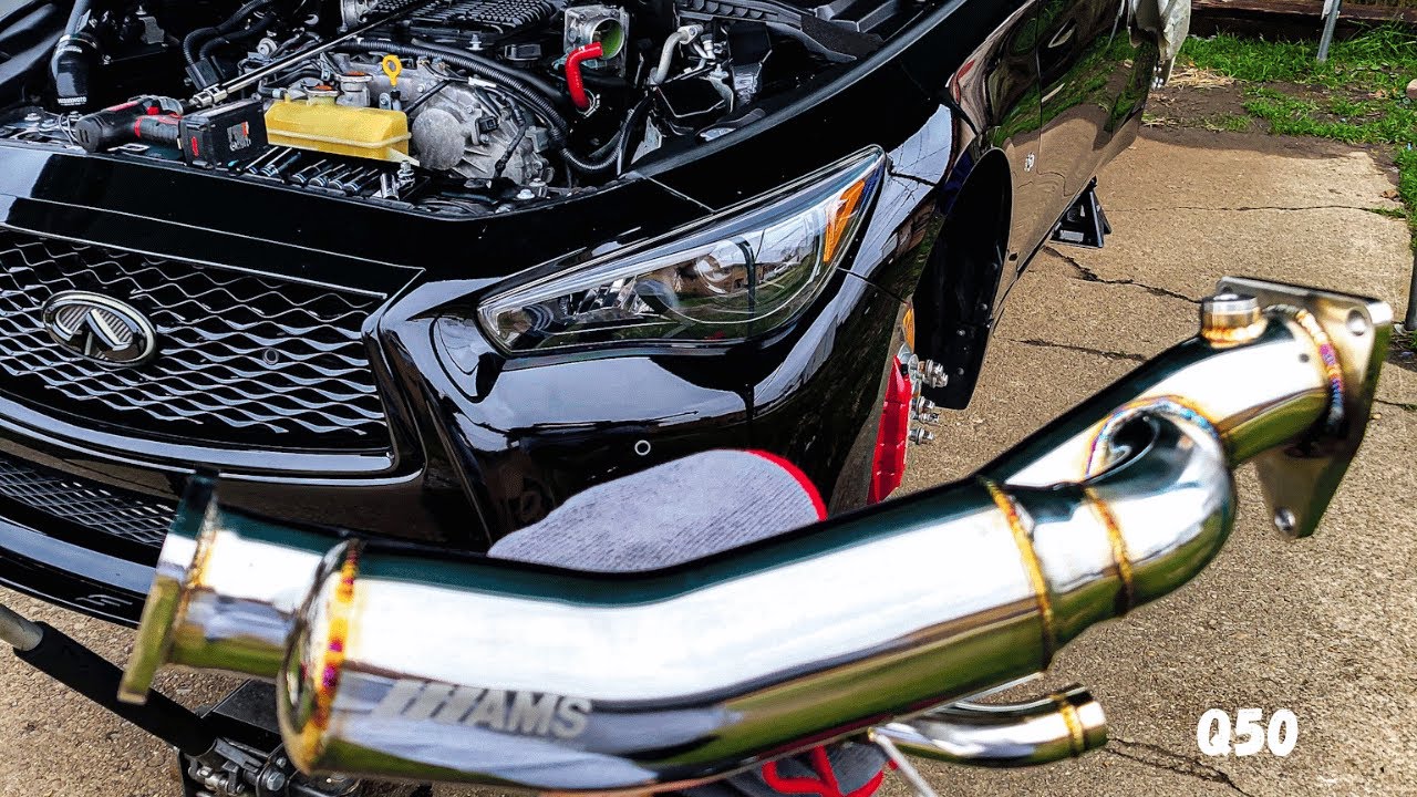 Q50 AMS Motorsport test pipes install 🎺🎶 - YouTube