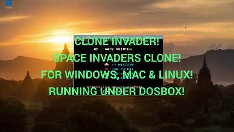 CLONE INVADER! SPACE INVADERS CLONE! UNDER DOSBOX! #DOScember