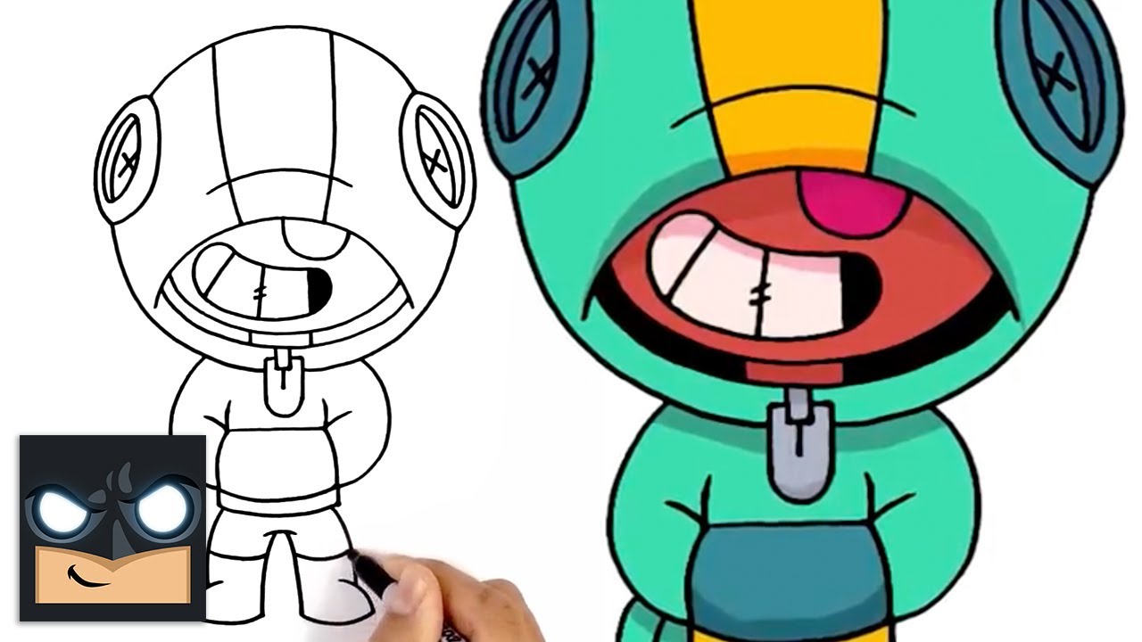 How To Draw Leon Brawl Stars Awesome Step By Step Tutorial Youtube