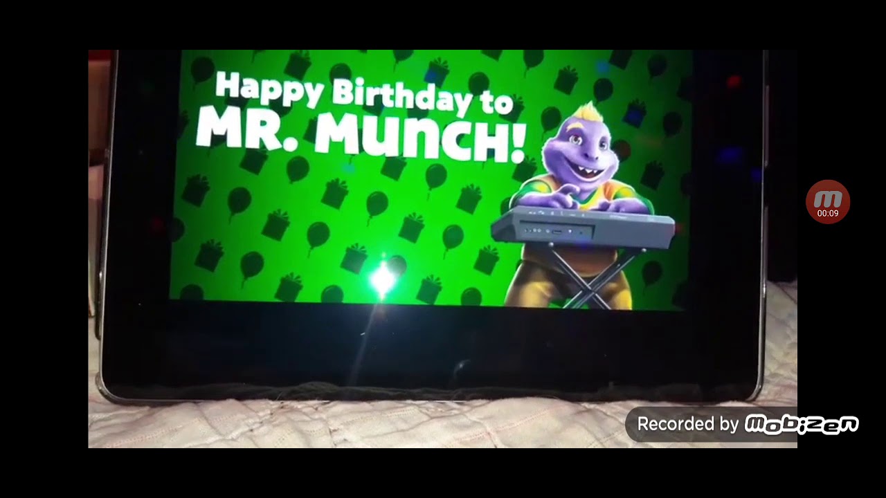 chuck e cheese happy birthday Mr munch - YouTube