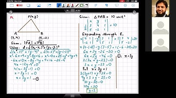 XII Math Chap 3 Gen Eq of Straight Line - Area of Triangle by Sir Ahsan Abdullah Patel - Part 4