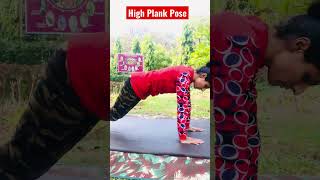 Yoga Asana Series Highfull Plank Pose कभक आसन