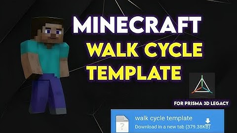 Minecraft Walk cycle template for prisma 3d || 45V ANIMATIONS