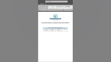 Comment insérer un tableau Excel dans Word ?