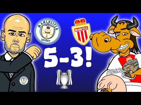 🔥5-3🔥 Man City vs Monaco - Champions League 2017 Last 16 1st Leg(ALL GOALS and HIGHLIGHTS -parody)