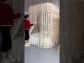 High-end, luxurious French-style lace jacquard U-shaped track mosquito net high-end #shorts
