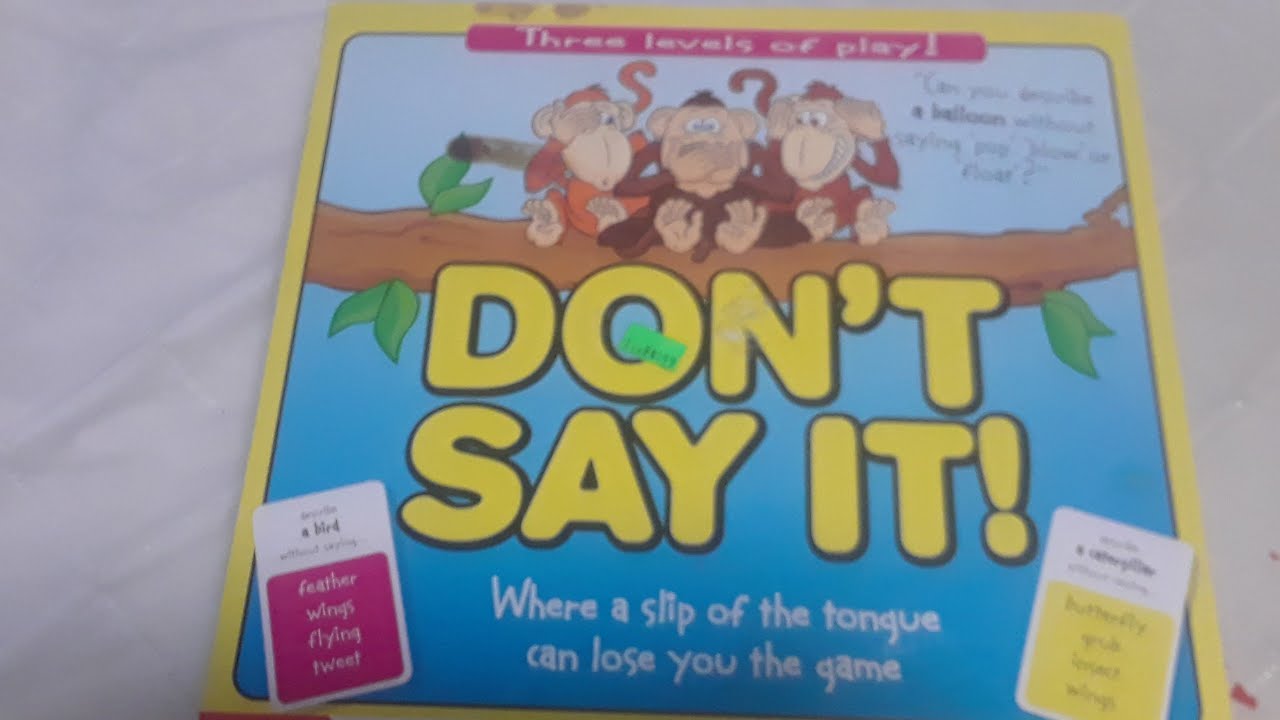 Don't say it game YouTube