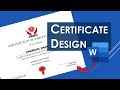 How to Design a Certificate in Microsoft Word | Certificate Design Tutorial