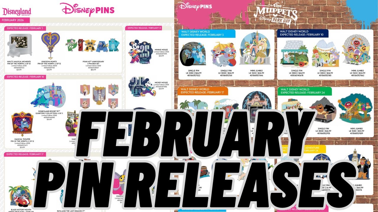 NEW Disney Pin Releases – February 2026 Has SO Many Must-Have Pins!