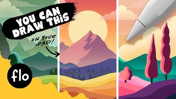 You Can Draw COLORFUL Landscapes in PROCREATE - Step by Step Procreate Tutorial